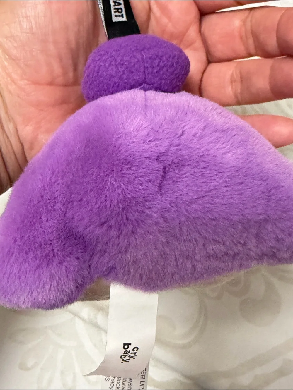 POP MART Crybaby Cheer Up, Baby! Purple Plush Pendant